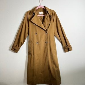 MANGO CLASSIC TRENCH COAT. *XS* Water Repellent. Warm Brown.